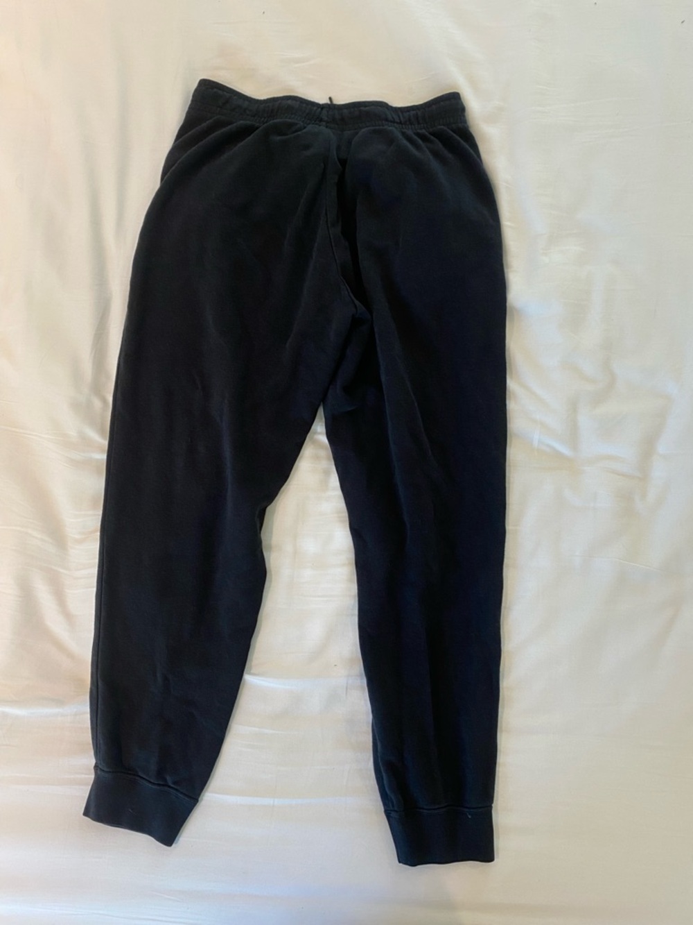 Nike Black Jogger Sweatpants with White Swoosh Logo - Picture 2 of 3